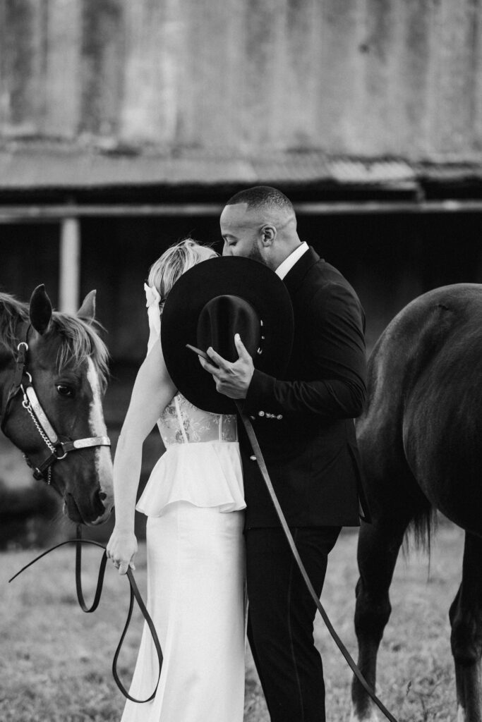 California engagement photos with horses. 