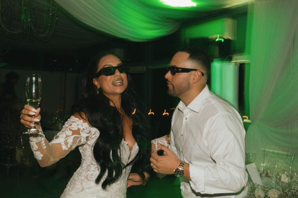 Bride and groom on the dance floor