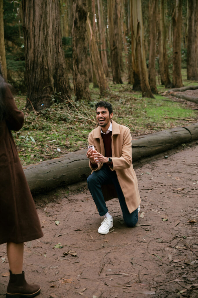 Man proposing in San Francisco
