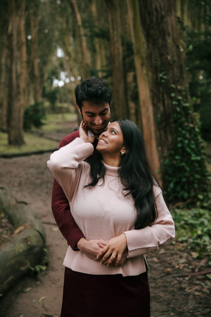 Engagement photos at Lover's Lane in San Francisco.
