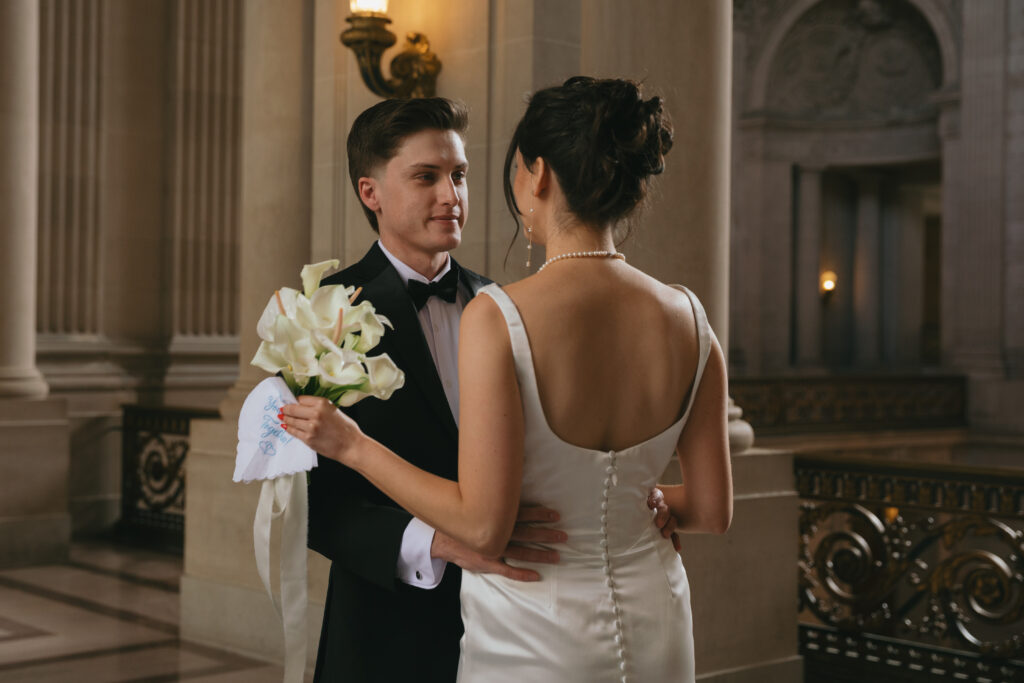 sf city hall bride and groom