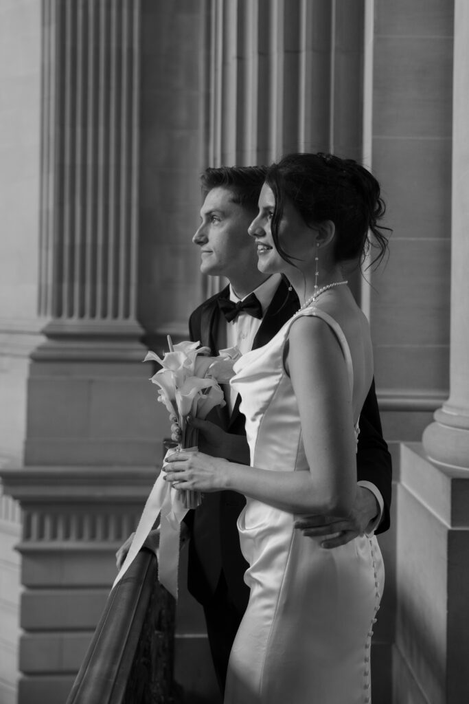 sf city hall bride and groom