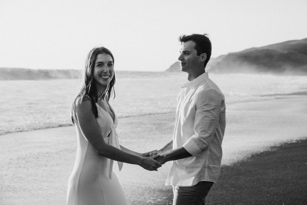 Rodeo Beach engagement photos. 