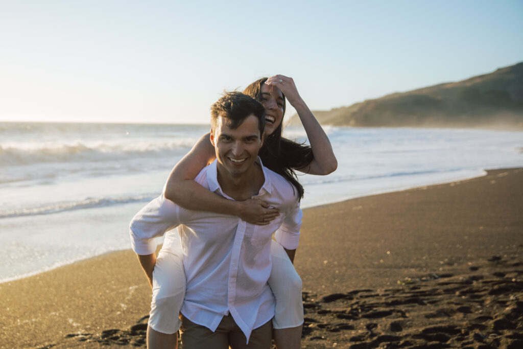 Rodeo Beach engagement photos. 