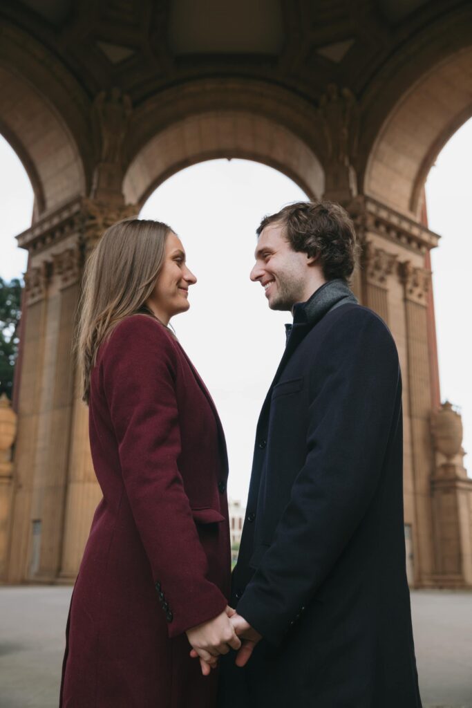 Engagement session at Palace of Fine Arts San Francisco, Bay Area engagement photographer Rose Freedman