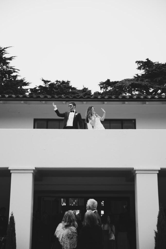 Candid rooftop wedding moment, San Francisco wedding photographer Rose Freedman