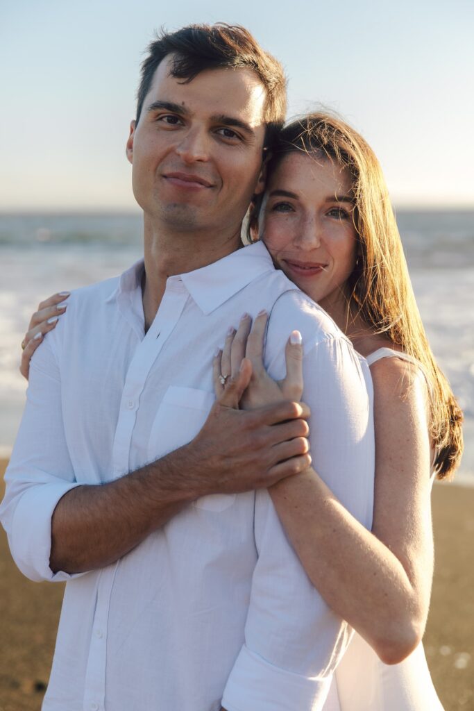 Engagement portrait Marin Headlands California, Bay Area engagement photographer Rose Freedman