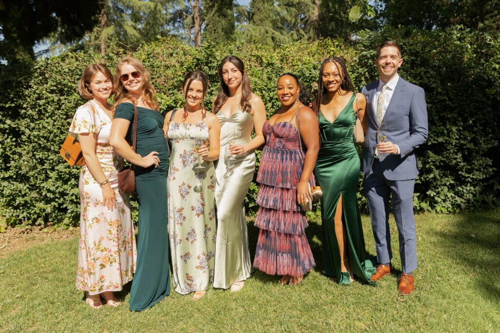 Wedding guests at cocktail hour on Park Winters lawn, Park Winters wedding photographer Rose Freedman